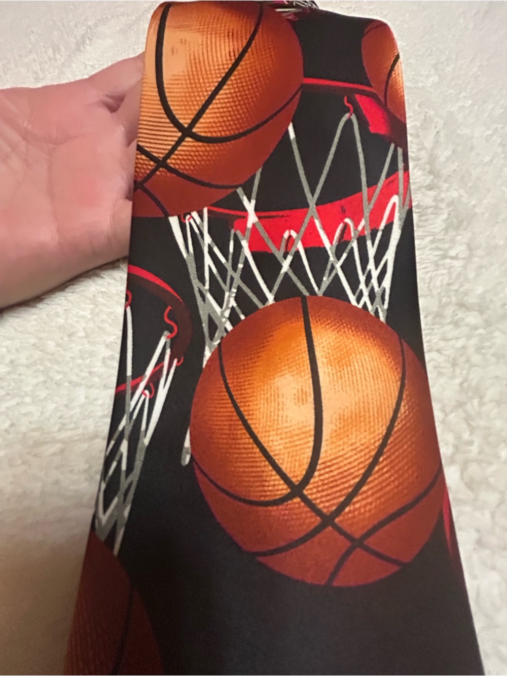 🎁3 for $30 - Basketball Clip-on tie with Baskets